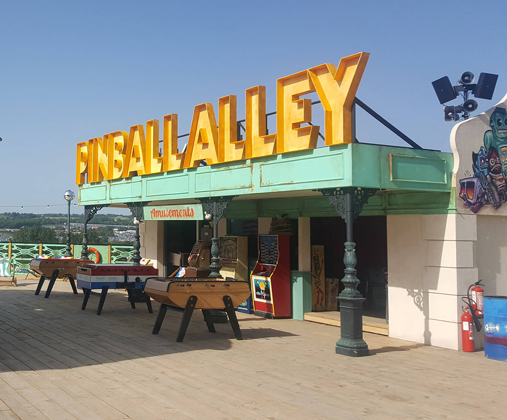 Glastonbury On Sea Pinball Alley